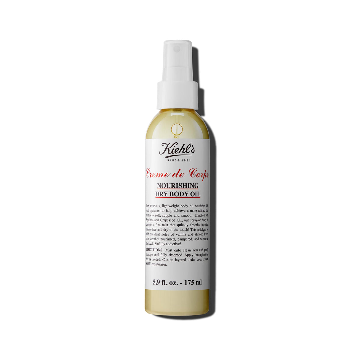 Kiehl's front bottle view showing label and 5.9 fl oz size for confident purchase
