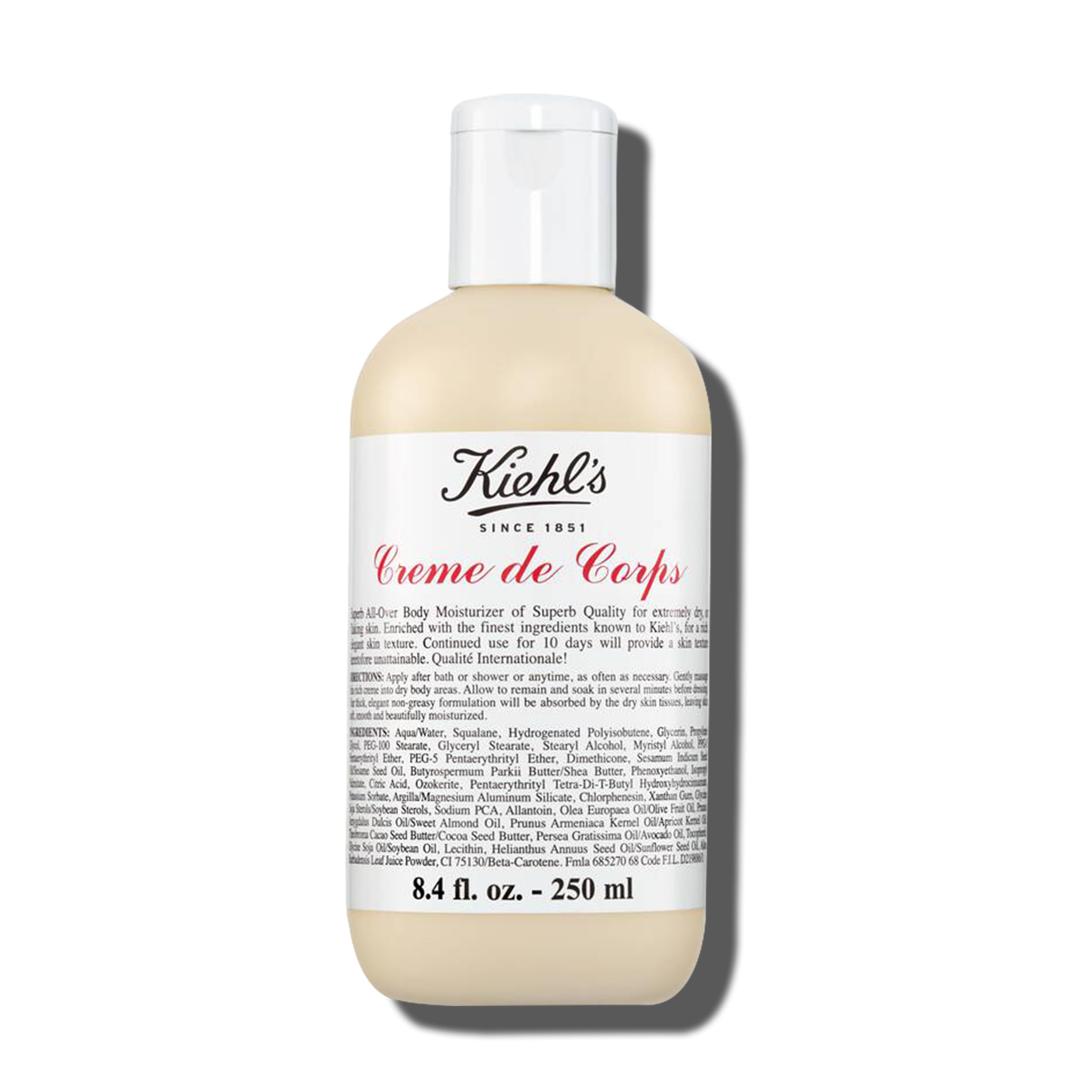 Kiehl's jar front view showing label and benefits