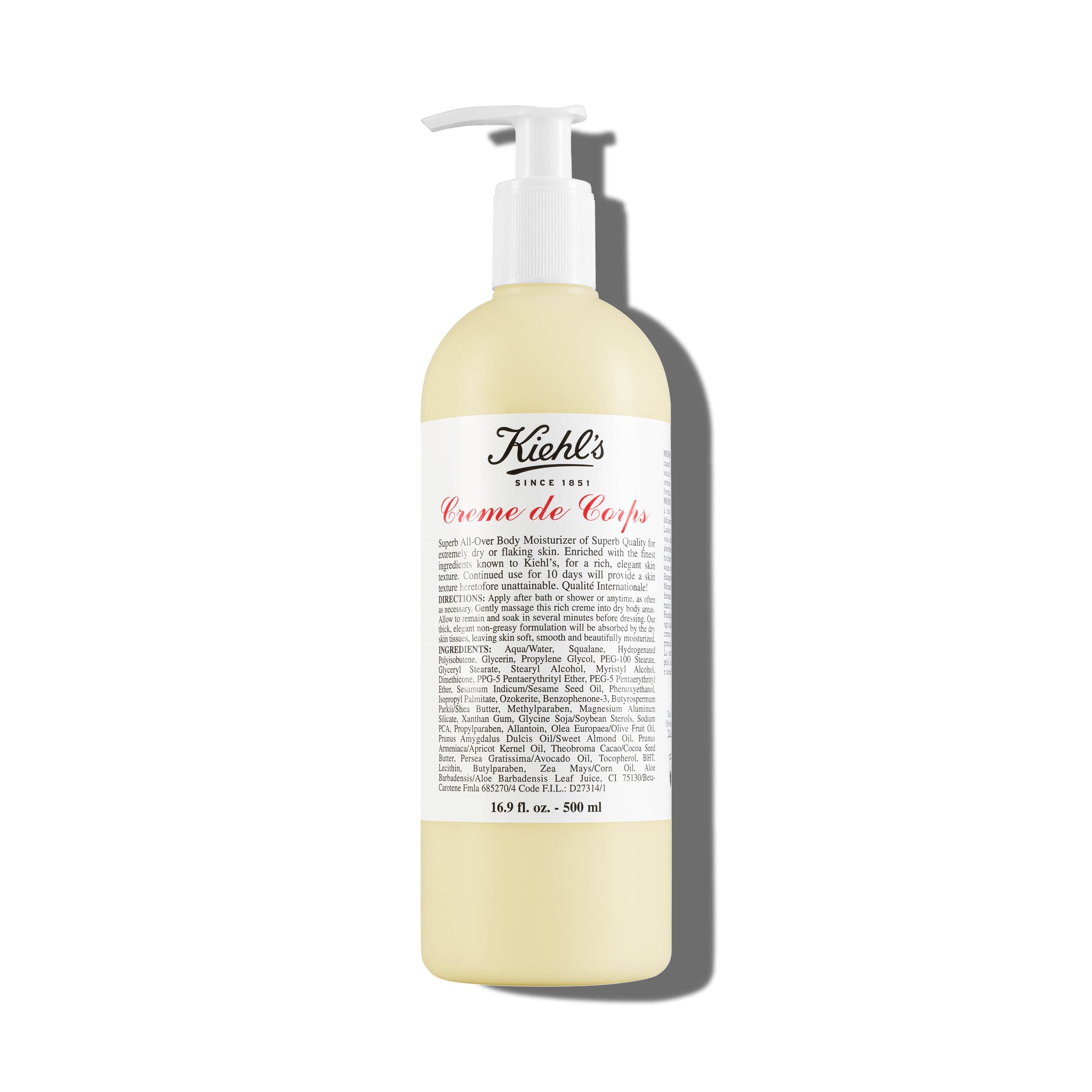 Kiehl's jar front view showing product and moisturizing benefit
