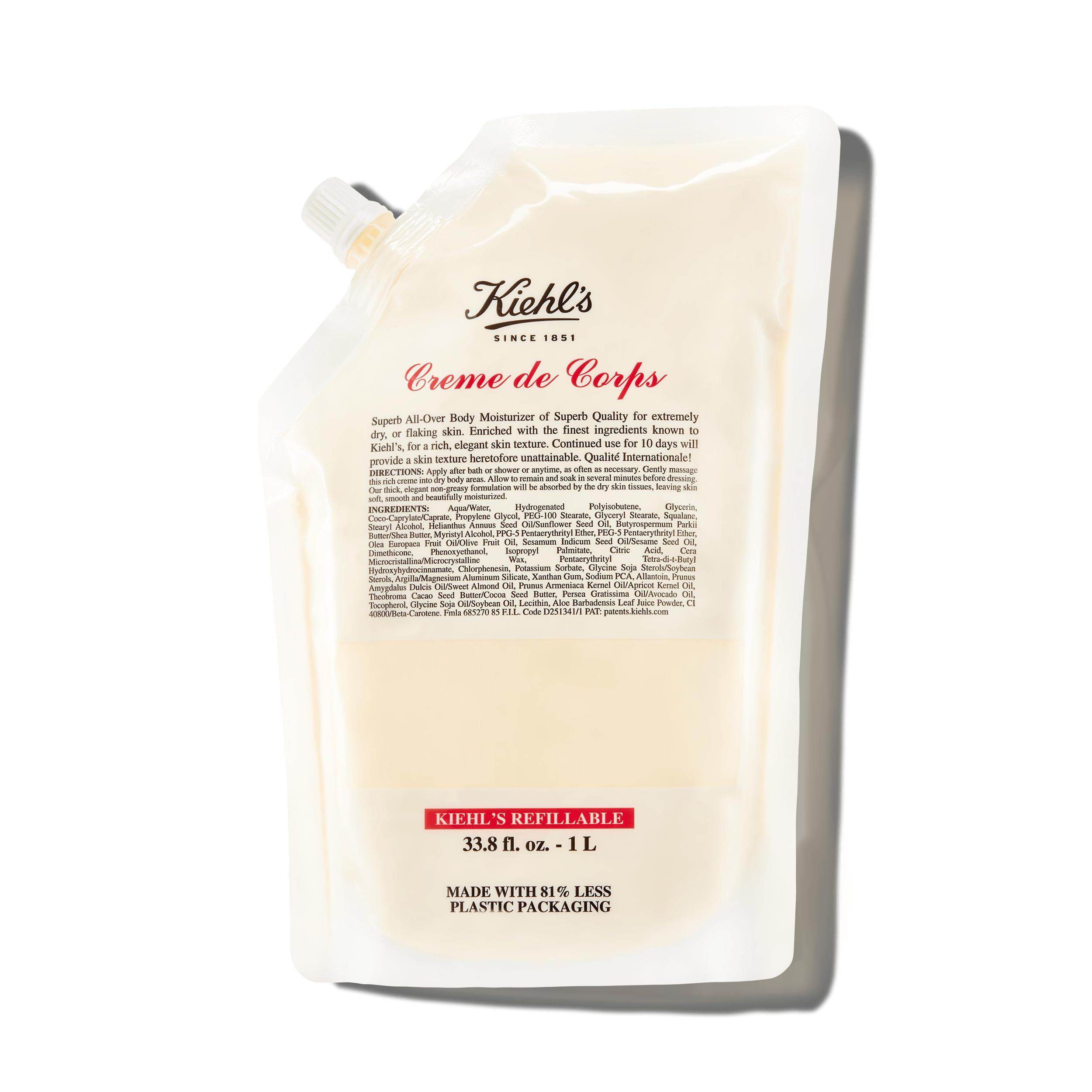 Kiehl's front packaging showing cream tube and brand clarity for easy identification and purchase