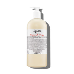 Kiehl's front pump bottle showing product branding and large size benefit