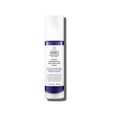 Kiehl's bottle front view showing compact anti-aging serum, easy daily use