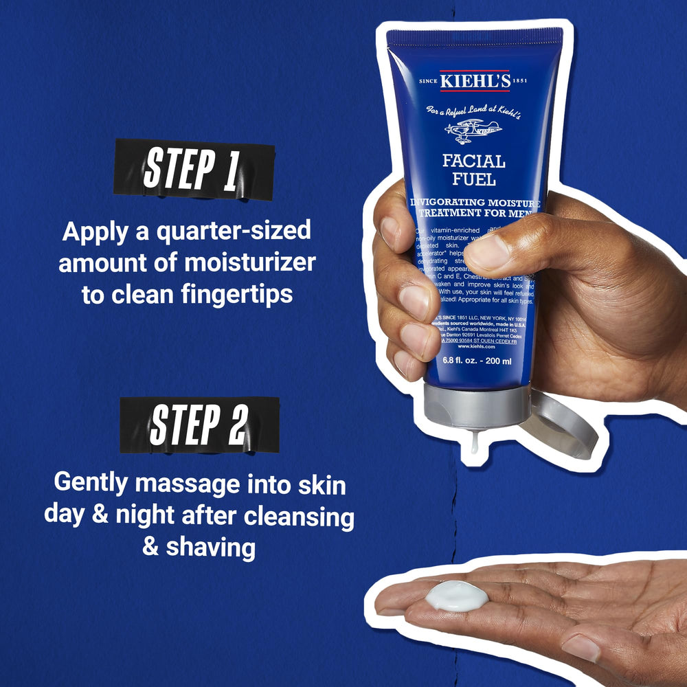 Kiehl's application demonstration applying cream to hand for quick absorption