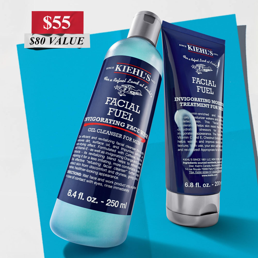 Kiehl's cleanser gel texture close-up highlighting cooling menthol effect and clarity