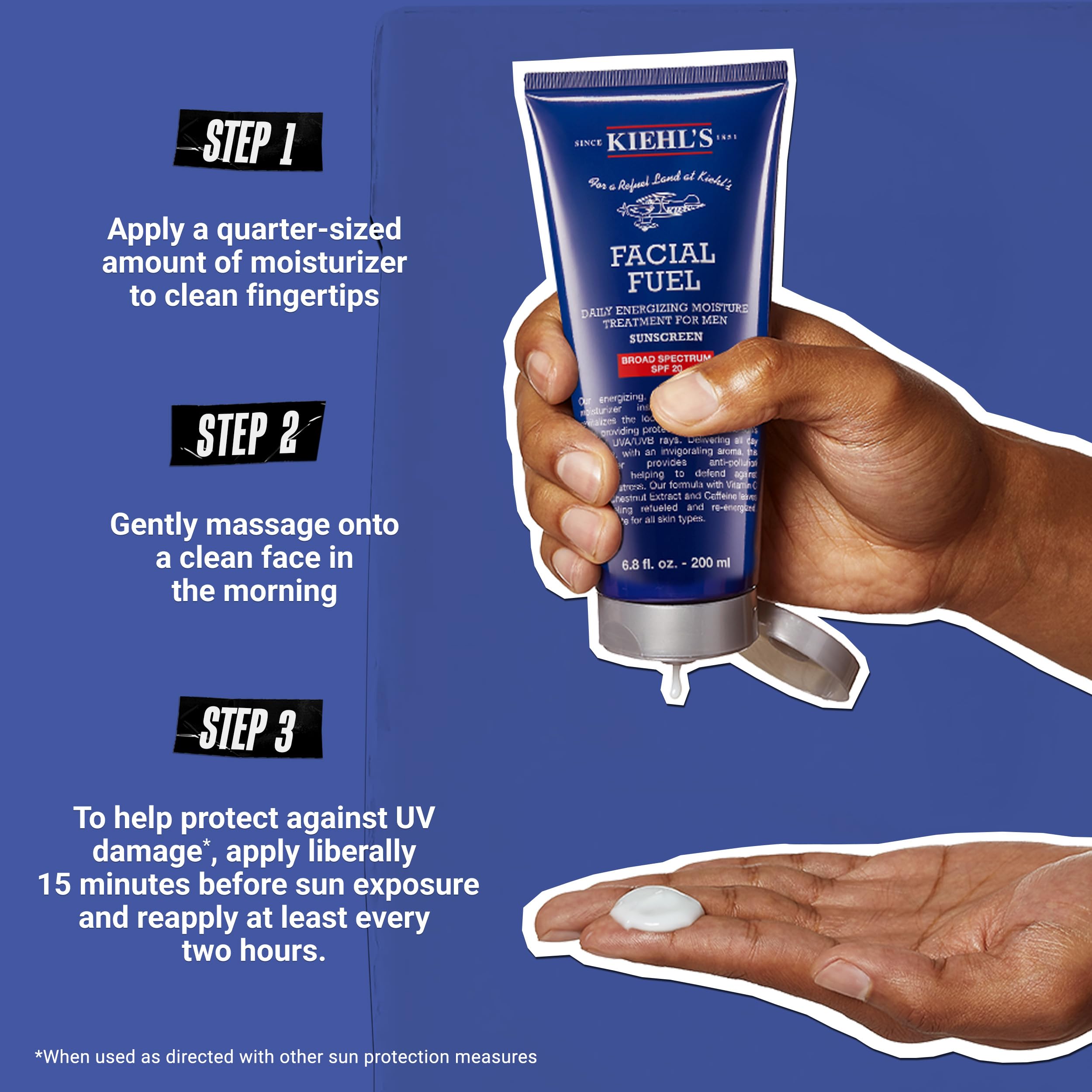 Kiehl's in bathroom morning routine illustrating daily use simplicity