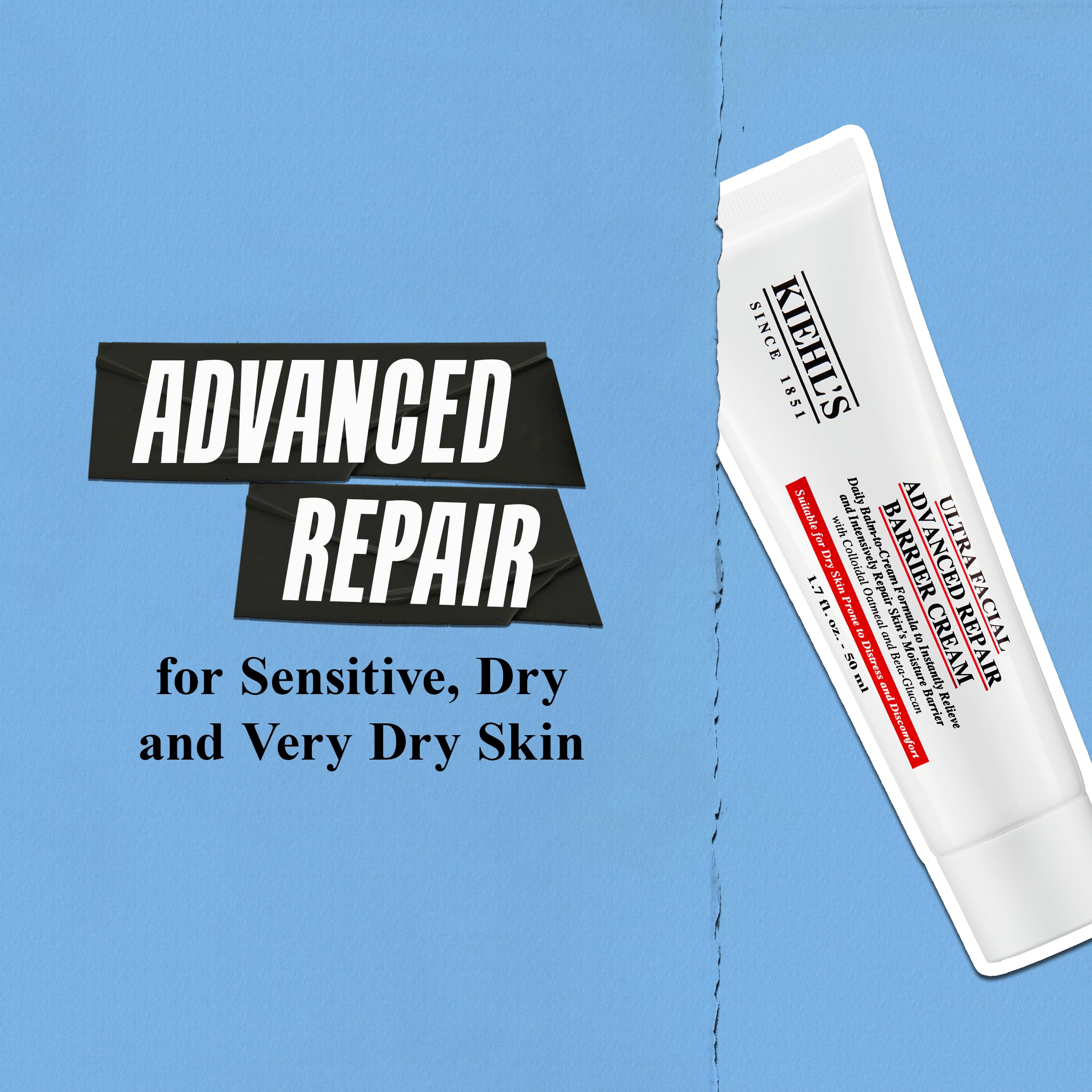 Kiehl's Colloidal Oatmeal ingredient close-up emphasizing soothing benefits