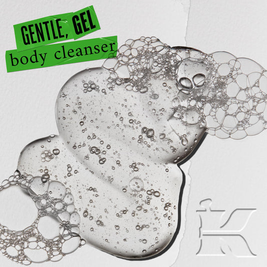 Kiehl's cleanser pouring to create gentle lather for easy rinse-off