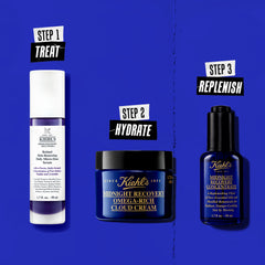 Kiehl's product on bedside table in nighttime setting promoting restful routine