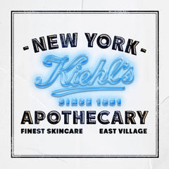Kiehl's on a bathroom shelf with plants, suggests nourishing routine and spa-like feel