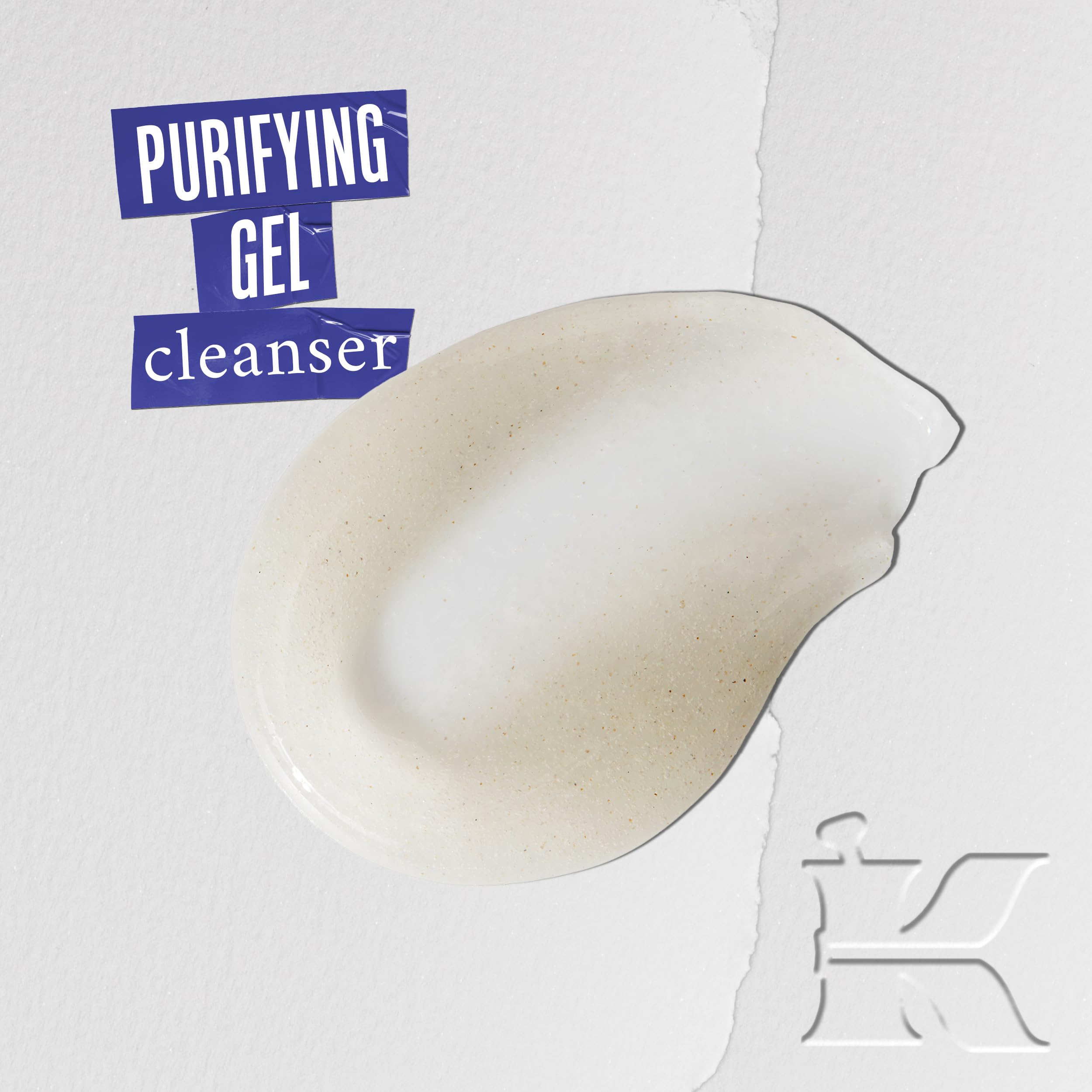 Kiehl's Pearlstone exfoliant close-up showing texture, highlights gentle refinement