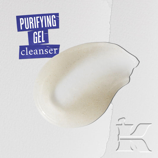 Kiehl's Pearlstone exfoliant close-up showing texture, highlights gentle refinement