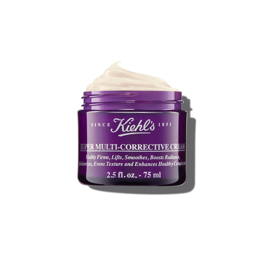 Kiehl's front jar view showing sleek packaging and daily use benefit