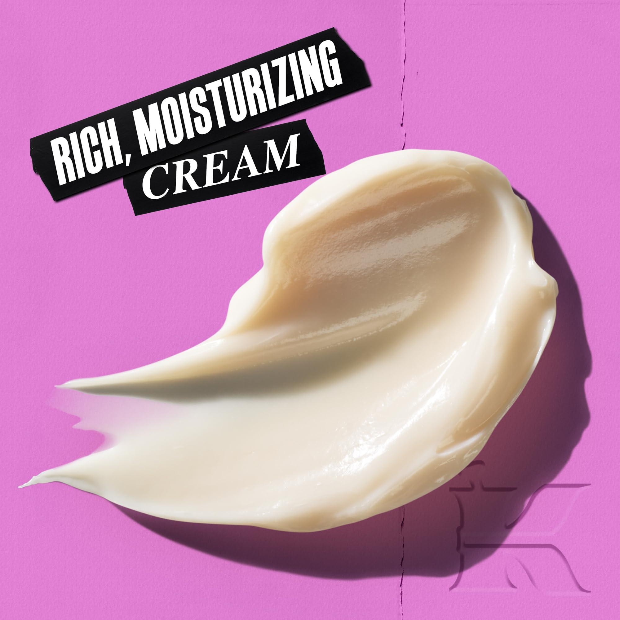 Kiehl's cream texture close-up showing smooth finish and fast absorbency benefit