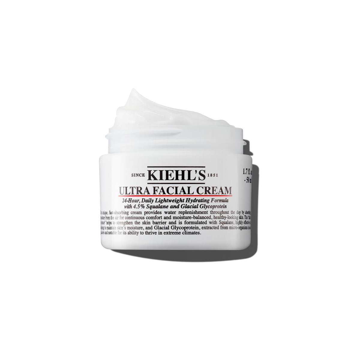 Kiehl's jar front view showing clean design and everyday hydration benefit