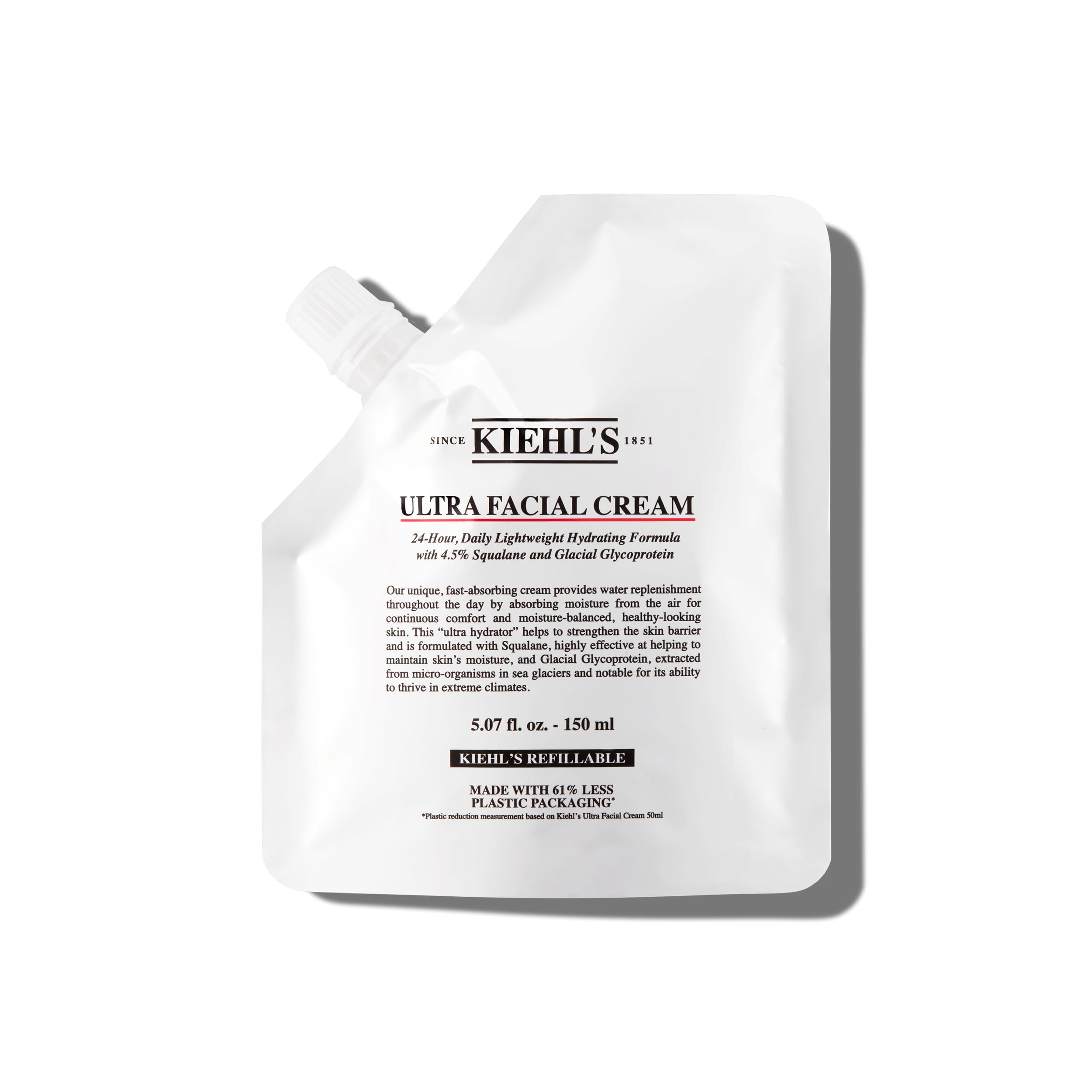 Kiehl's jar front view showing lightweight daily moisturizer benefits