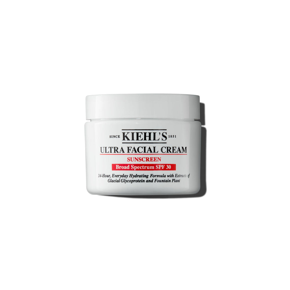 Kiehl's front packaging view showing SPF 30 moisturizer, clear daily protection
