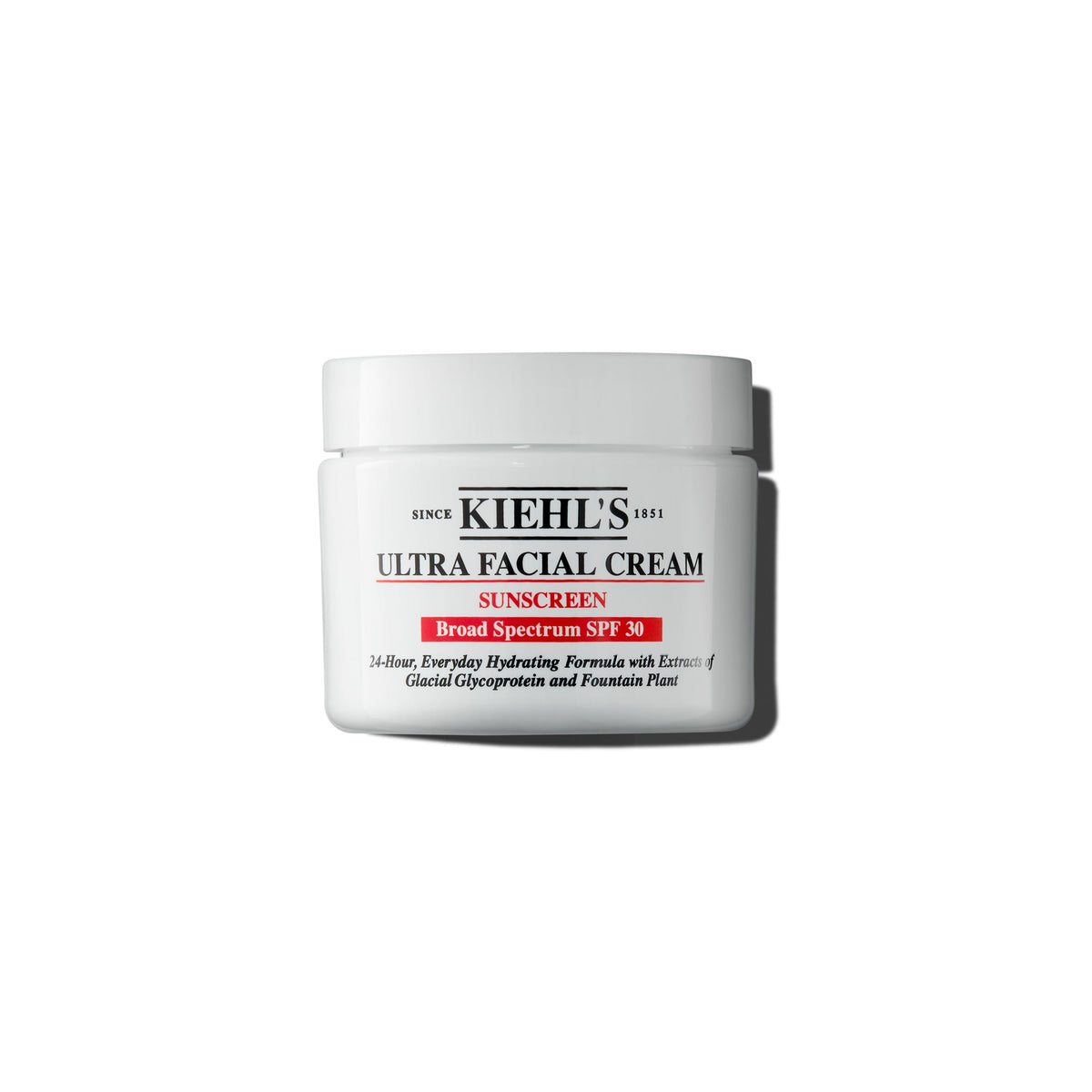 Kiehl's front packaging view showing SPF 30 moisturizer, clear daily protection