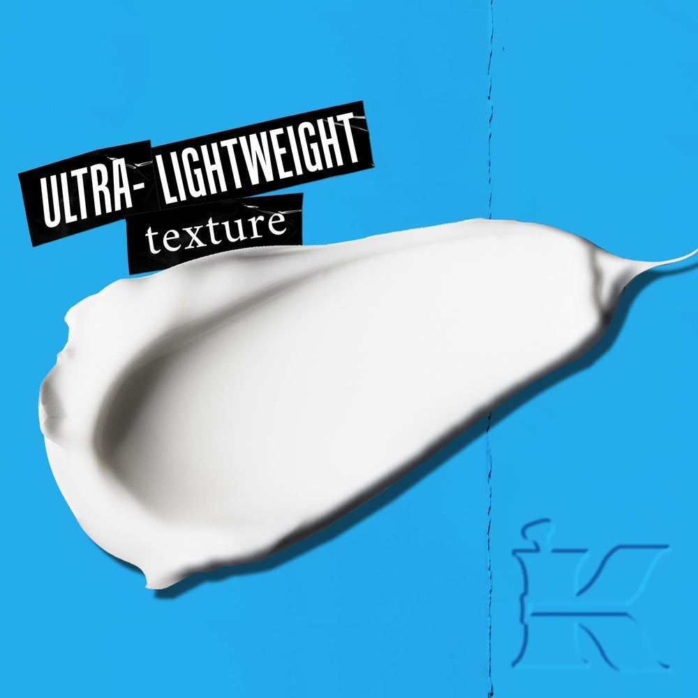 Kiehl's close-up of cream texture demonstrating lightweight absorbent feel