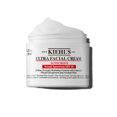 Kiehl's front-facing tube showing SPF 30 moisturizer protecting skin