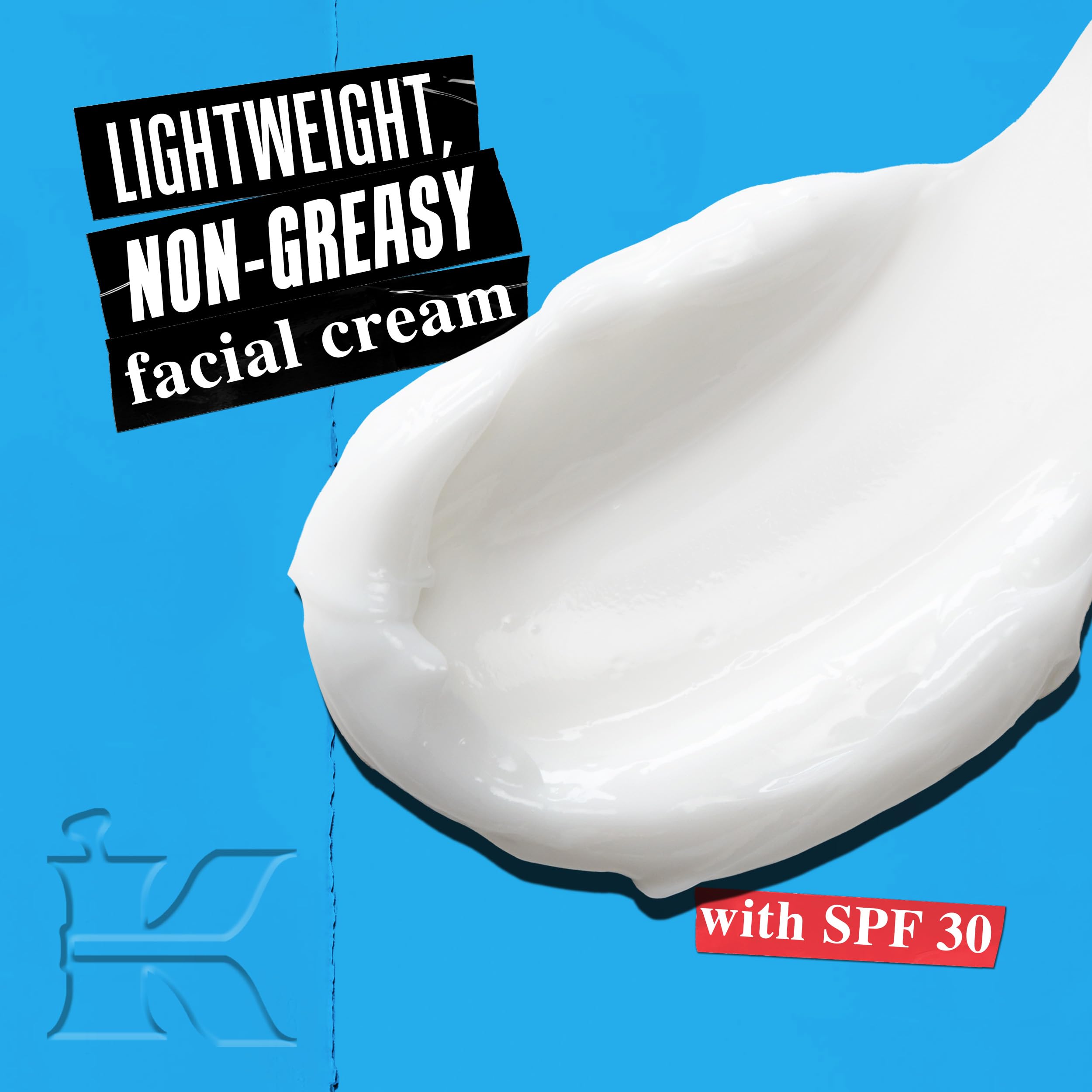 Kiehl's cream texture close-up illustrating lightweight hydrating feel