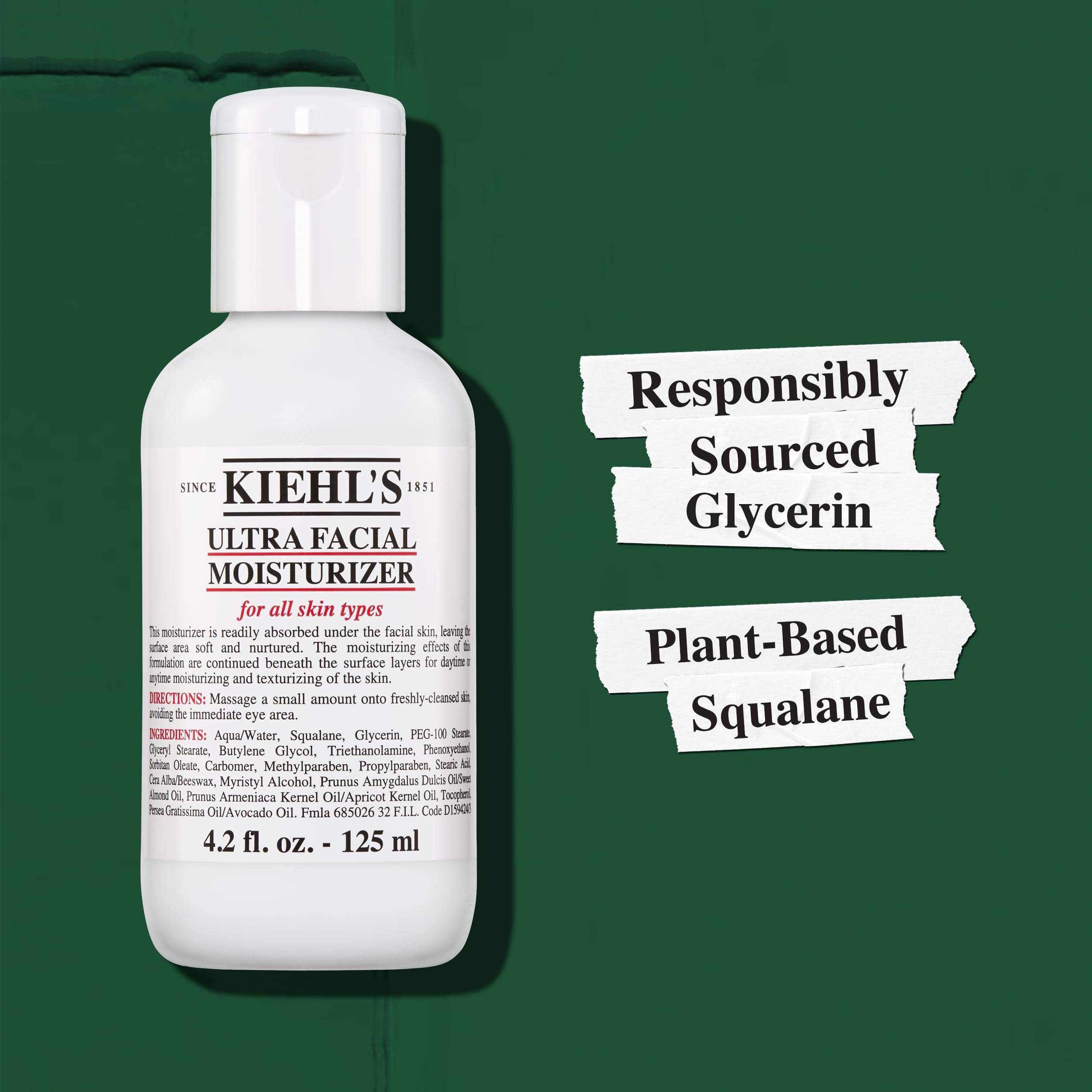 Kiehl's Ultra Facial on a bathroom shelf in a lifestyle scene suggesting daily routine use