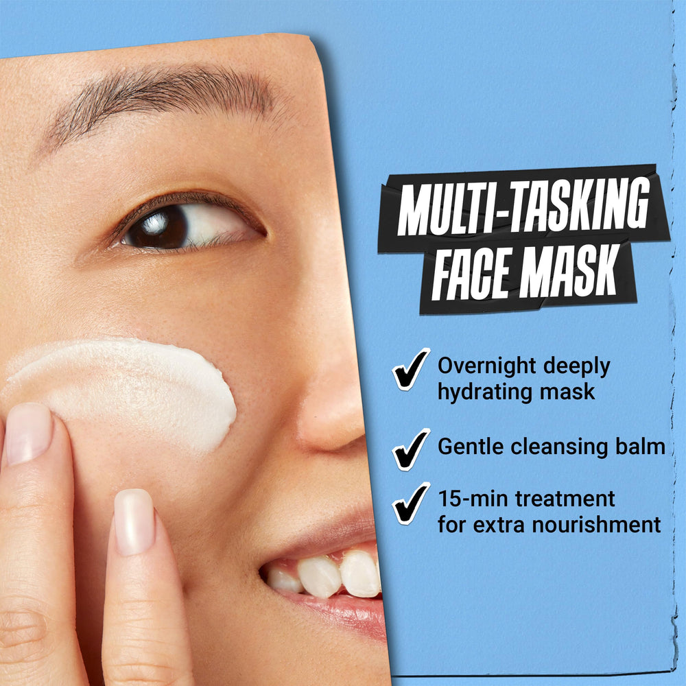 Kiehl's hand showing mask application and buttery glide for easy overnight use