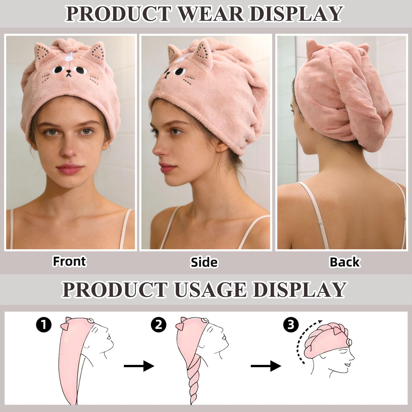 KIGOTWIN microfiber texture close-up illustrating fast absorption benefit