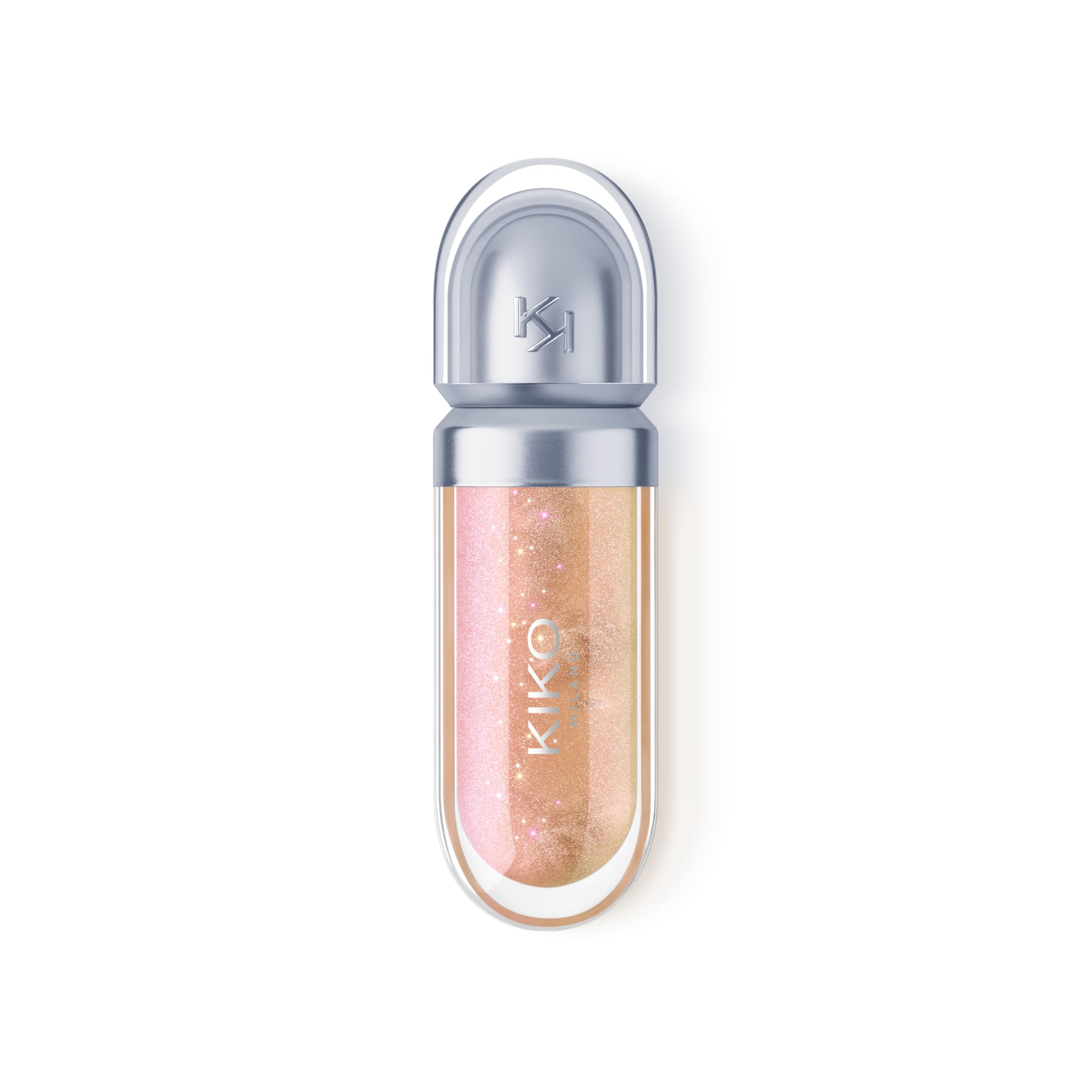 KIKO Milano lipgloss worn on lips in lifestyle scene adding radiance and hydration