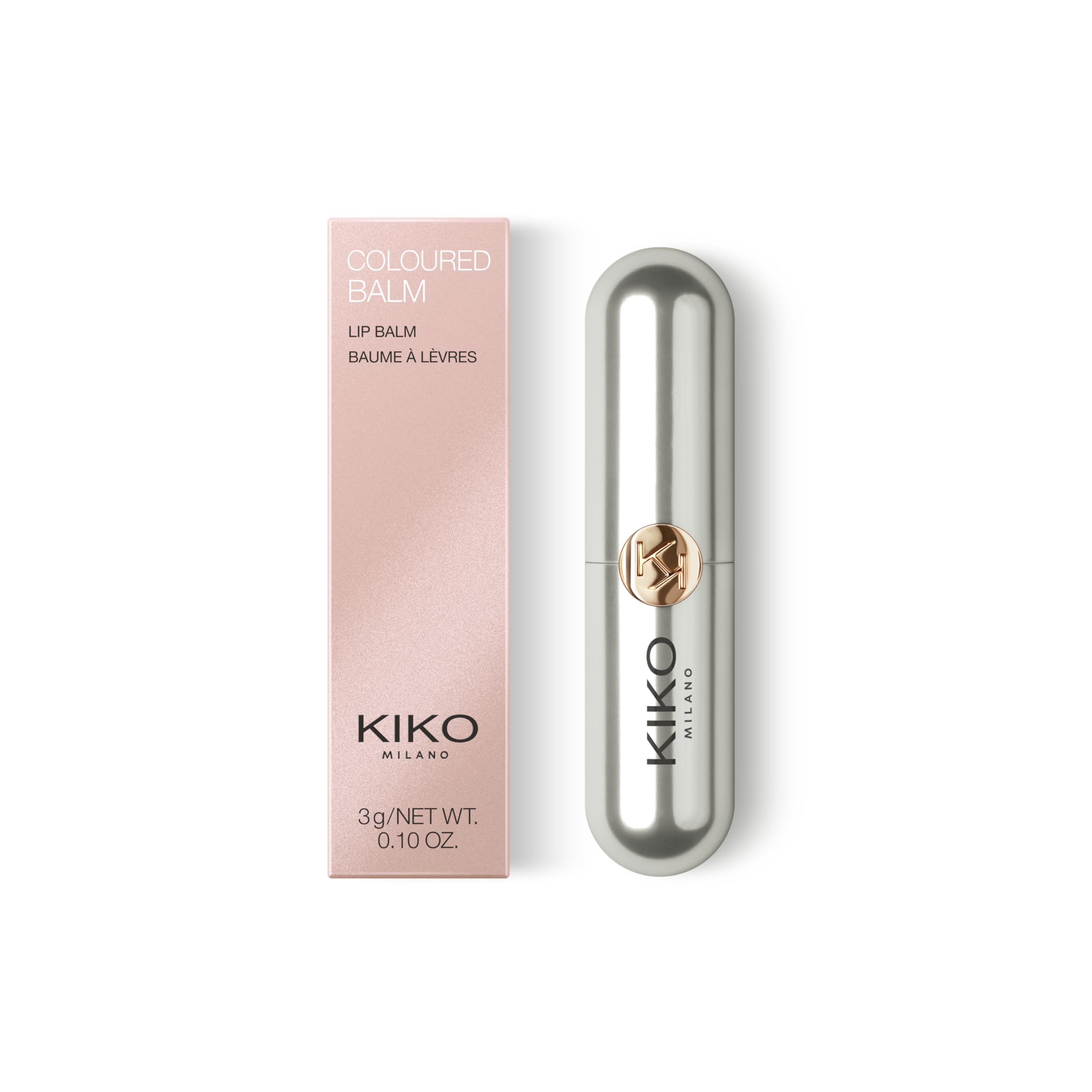 Kiko Milano tinted balm applied on lips showing natural color boost and hydration