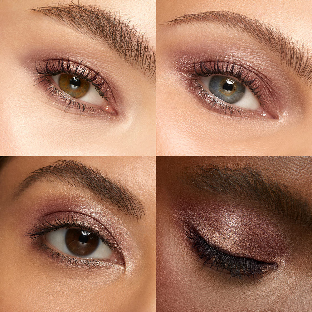 Kiko Milano eyeshadow stick applied to eyelid demonstrating long-wear finish benefit