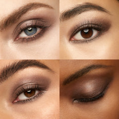 Kiko Milano eyeshadow applied on eyelid demonstrating long-lasting, transfer-proof wear benefit