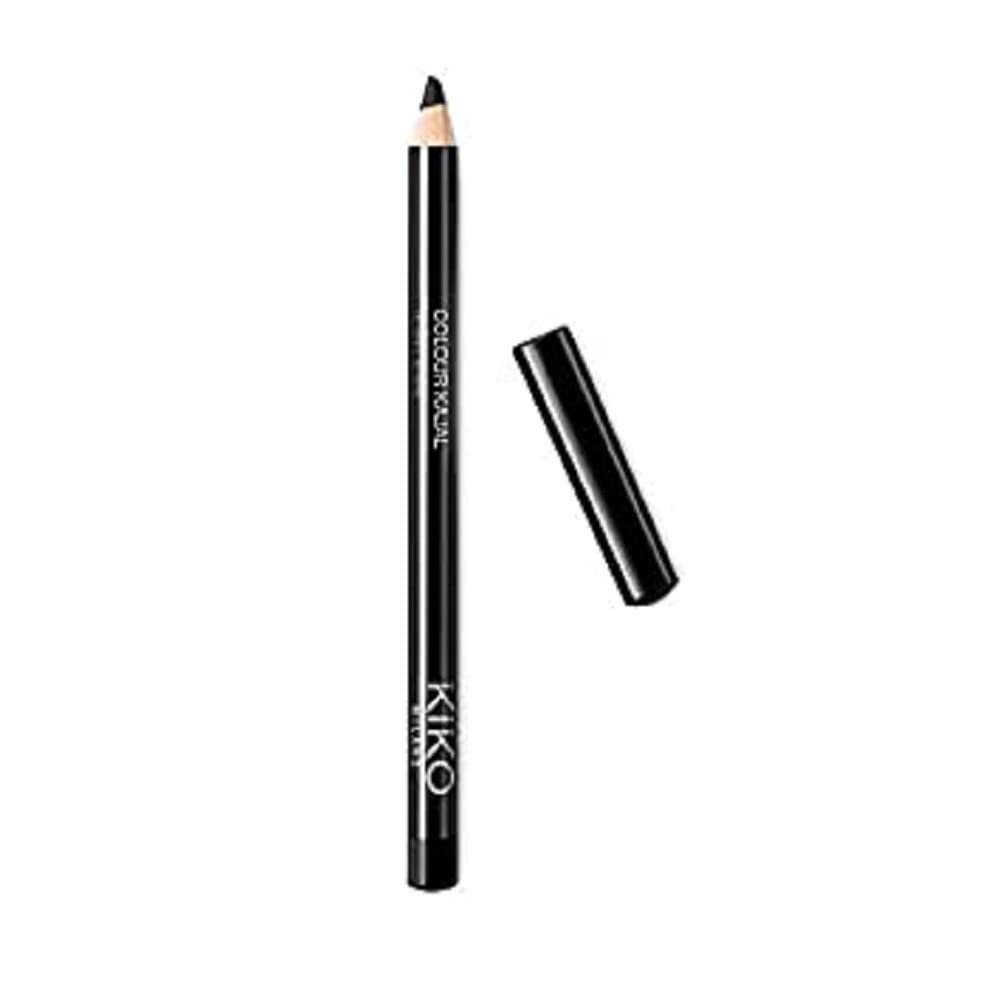 Kiko Milano kajal pencil front view showing coloured cap and precise tip for bold definition