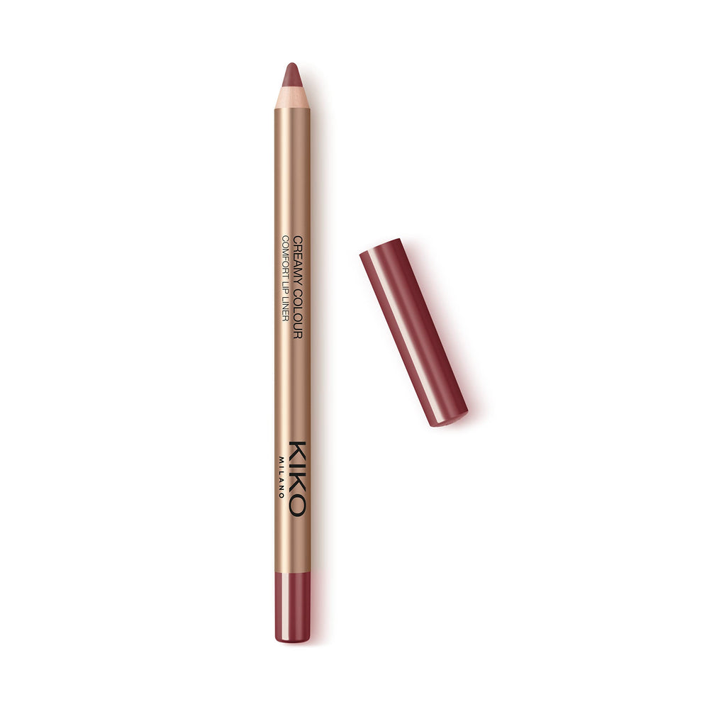 KIKO Milano lip liner front view showing pencil tip and color, precise application benefit