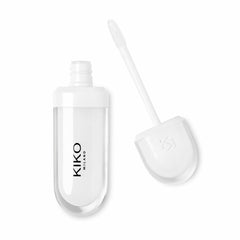 Kiko Milano front packaging showing clear gloss and sleek tube, convenient daily use