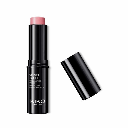KIKO Milano stick blush front packaging showing sleek black tube and KK logo, easy precise application