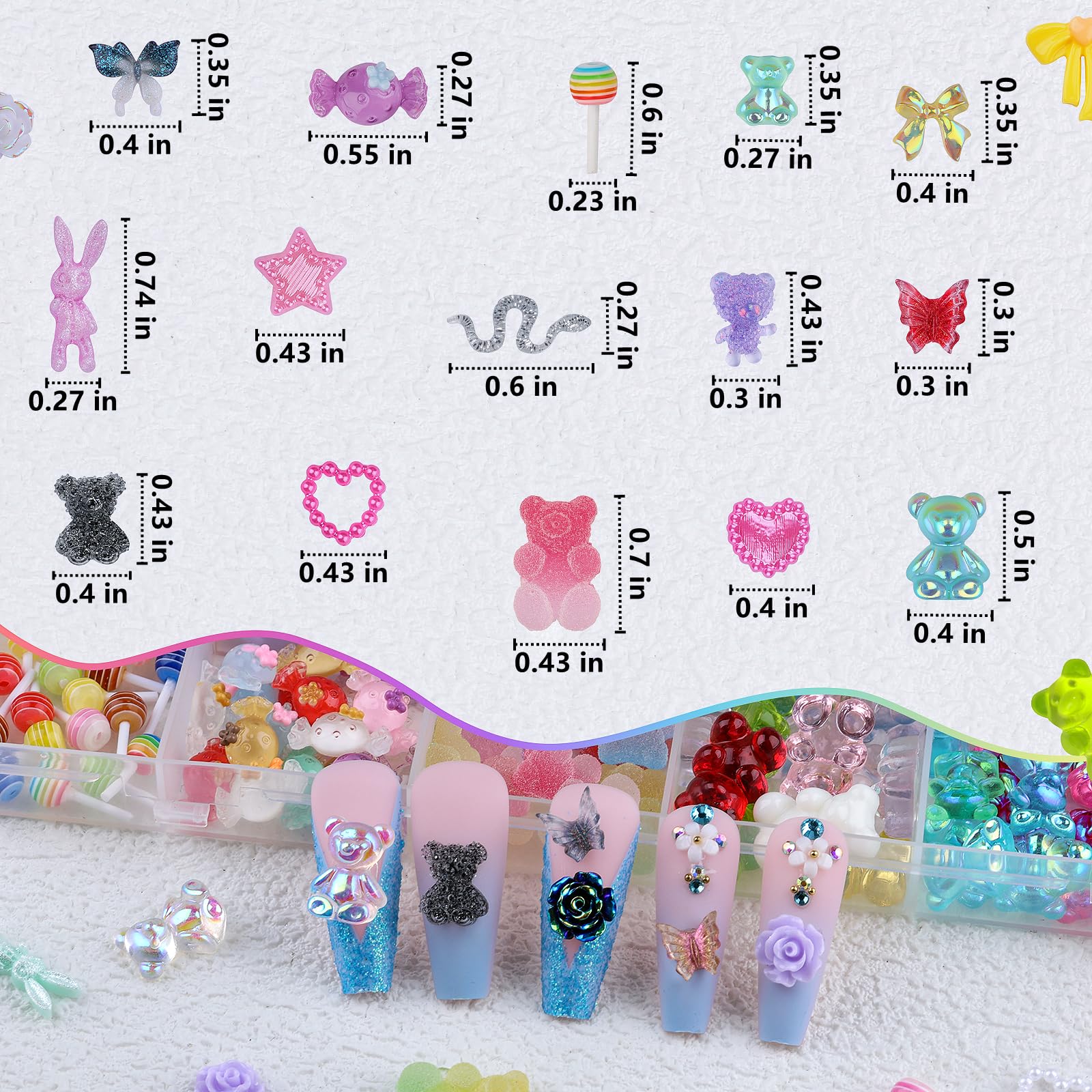Kikonoke candy lollipop charms detail highlighting bright colors and dimension