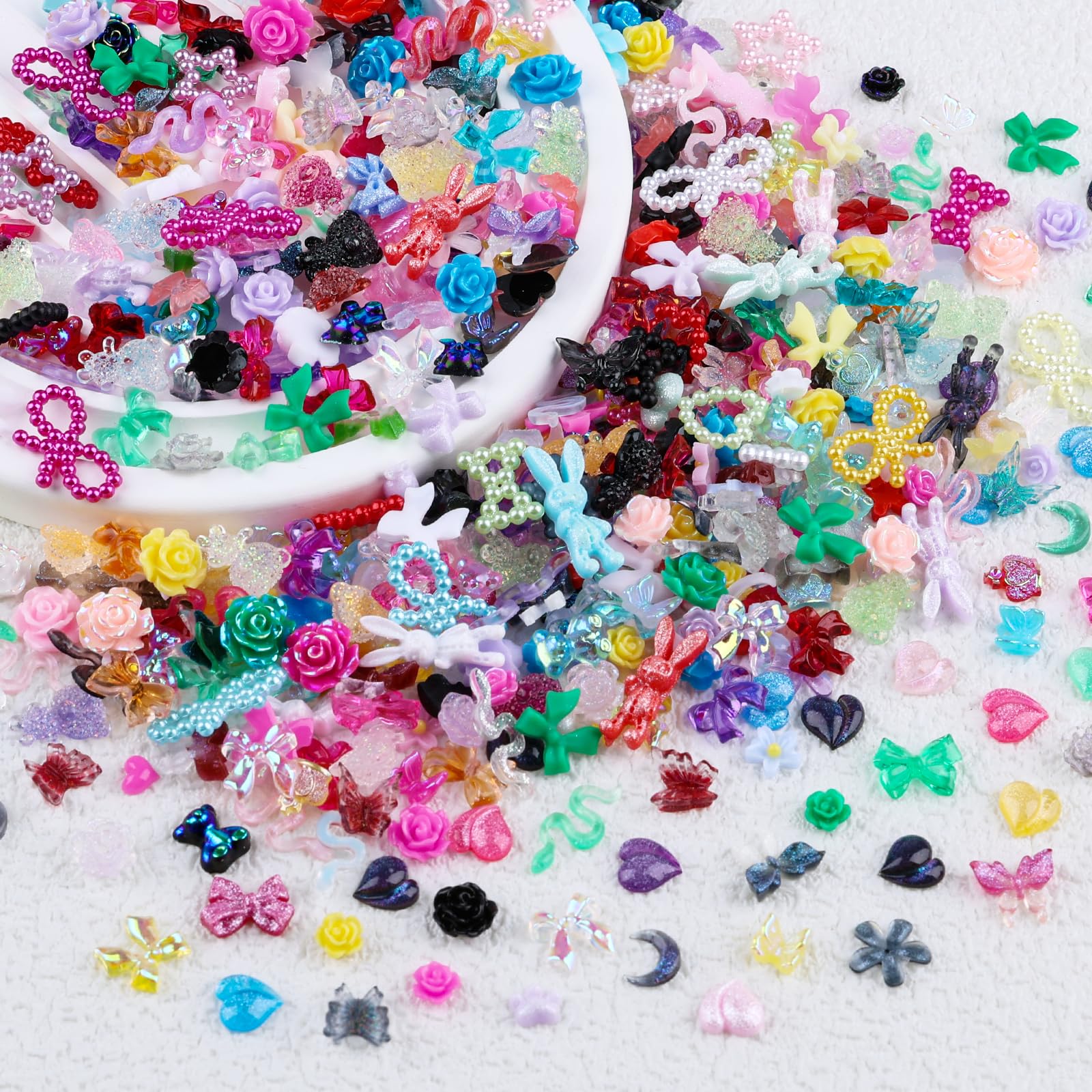 Kikonoke close-up of resin charm textures and shapes, reveals detail for precise design