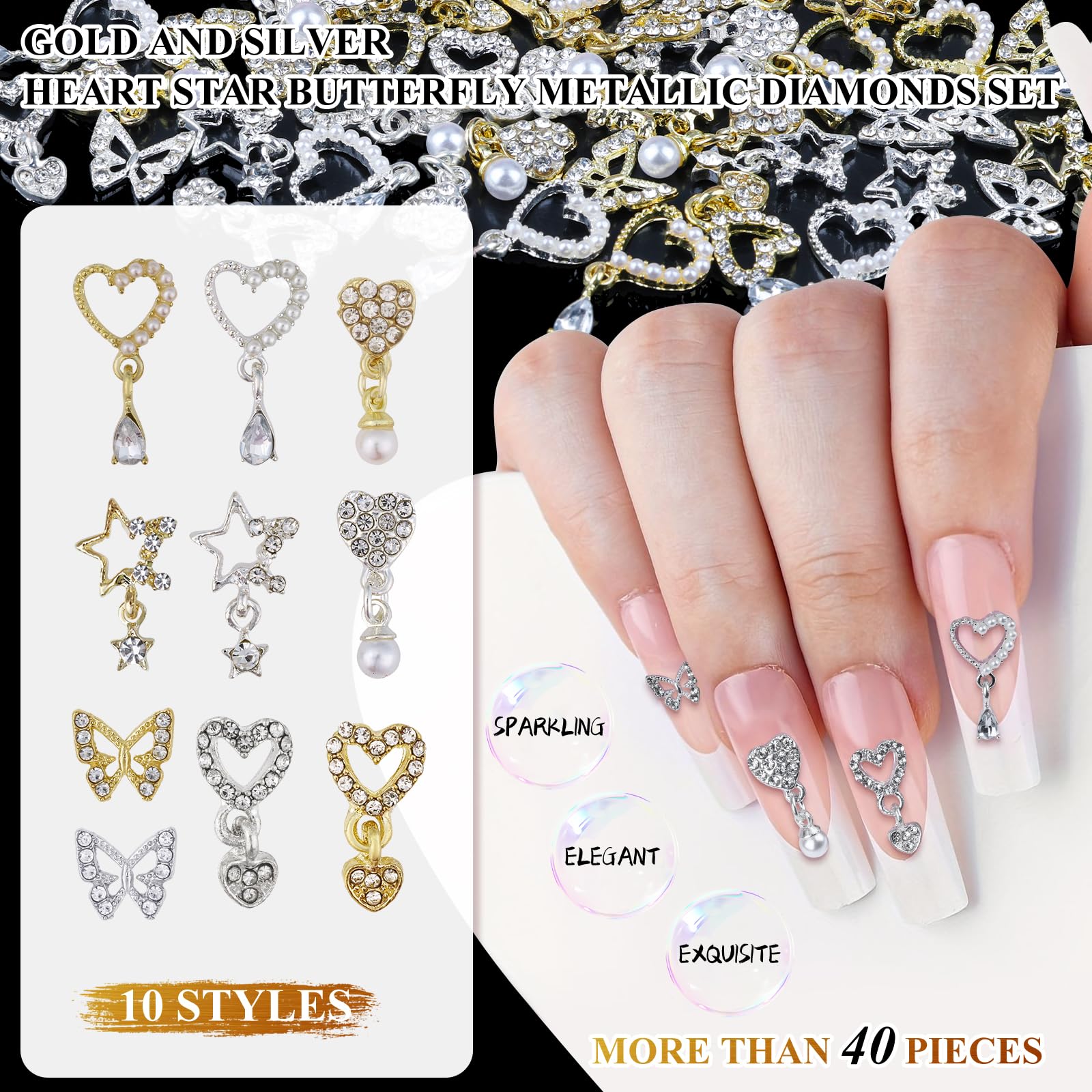Kikonoke close-up of alloy and rhinestone detail highlighting sparkle and quality