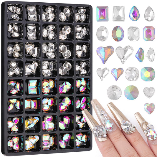Kikonoke front packaging showing 104-piece nail gem set and assortment benefits