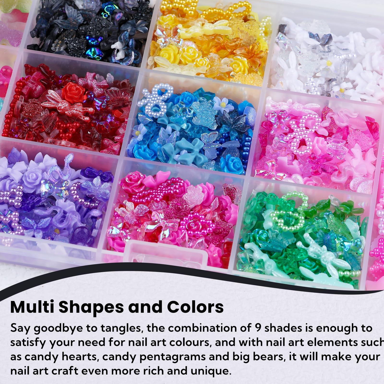 Kikonoke large gummy bear charms showcased as playful focal nail pieces