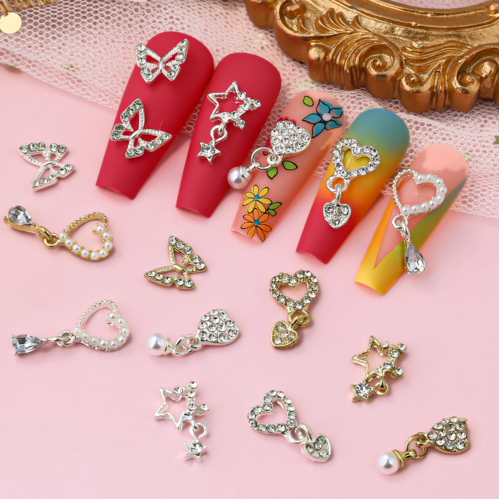 Kikonoke lifestyle hand shot with charms demonstrating wearable glamorous effect