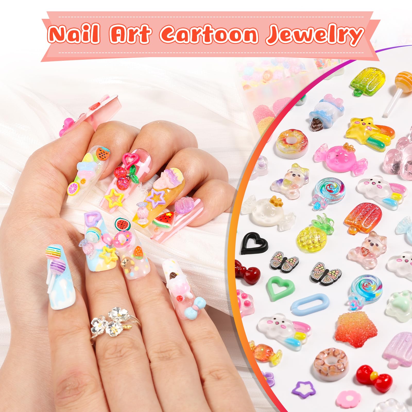kikonoke nails in use showing 3D kawaii nail design inspiration benefit