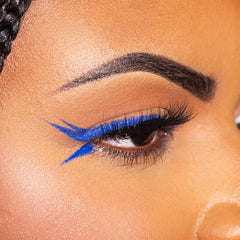 KimChiChic color swatch on arm showing rich cobalt blue payoff
