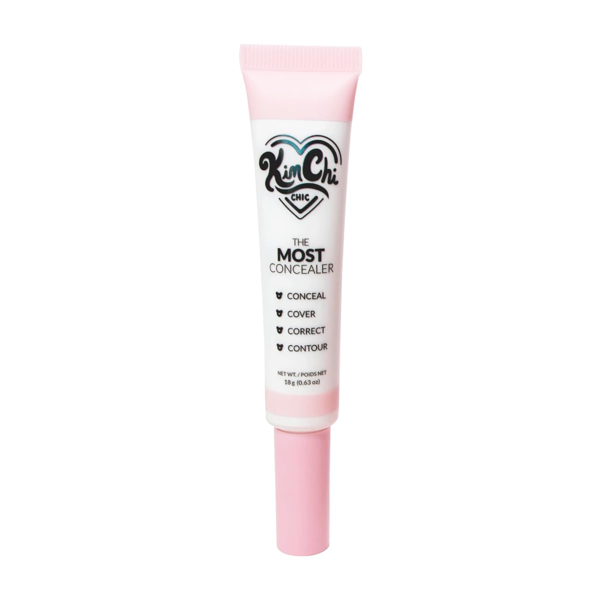 KimChiChic concealer applied under eye reducing dark circles visibly
