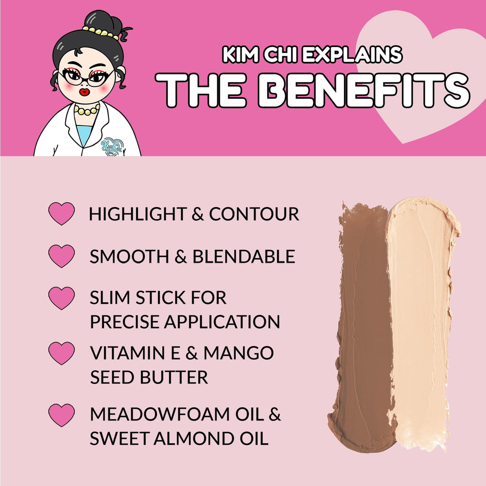 KimChiChic Effn Sculpt being applied to cheek for instant dimension and natural lift
