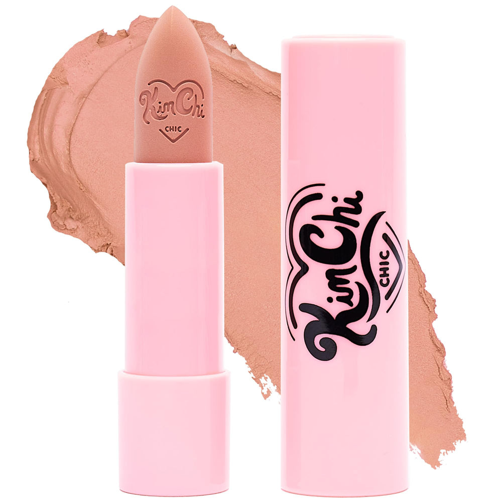 KimChiChic front tube showing Café Au Lait shade and compact design benefit