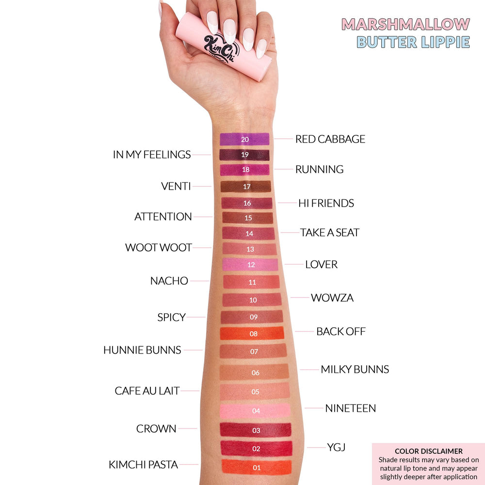 KimChiChic ingredients visual with castor oil and vitamin E for hydration benefit