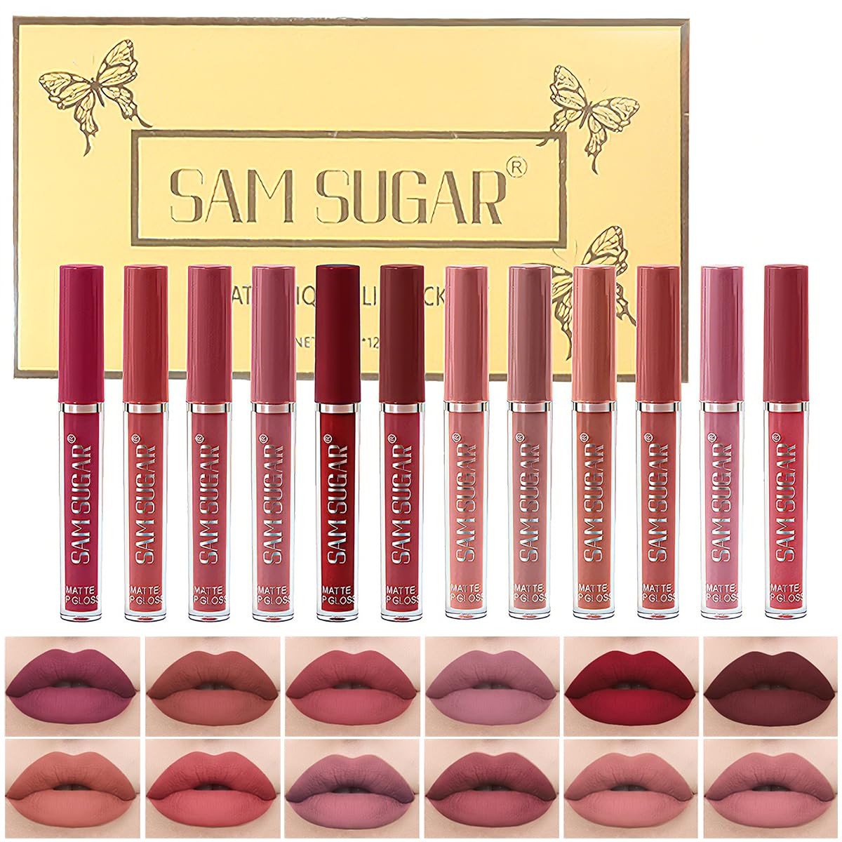 KIMIEYE front packaging set D showing all twelve shades and value set benefit