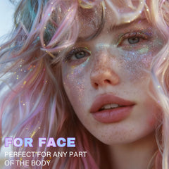 KIMIEYE applied to hair part for sparkling highlight benefit