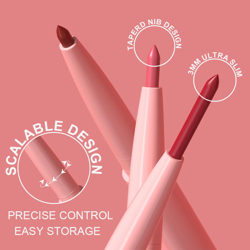 KIMIEYE liner being applied to lips demonstrating precise definition benefit